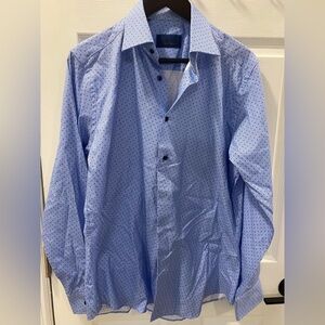 David Donahue Light Blue Dress Shirt, 34 / 35